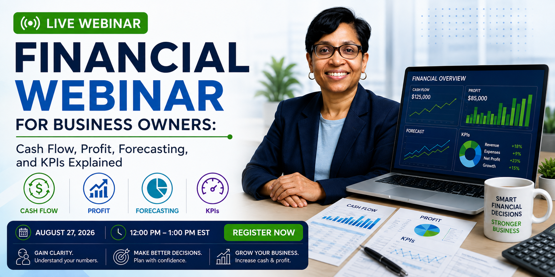Financial Webinar for Business Owners | Cash Flow, Profit, Forecasting, and KPIs 